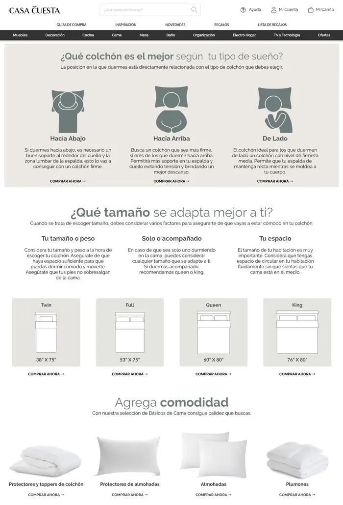 Ropa de Cama por Capas